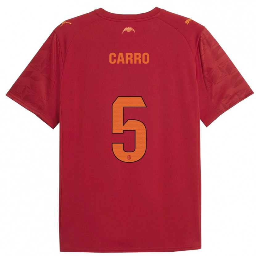 Danxen Niño Camiseta Marta Carro #5 Rojo Naranja 2ª Equipación 2025/26 La Camisa México