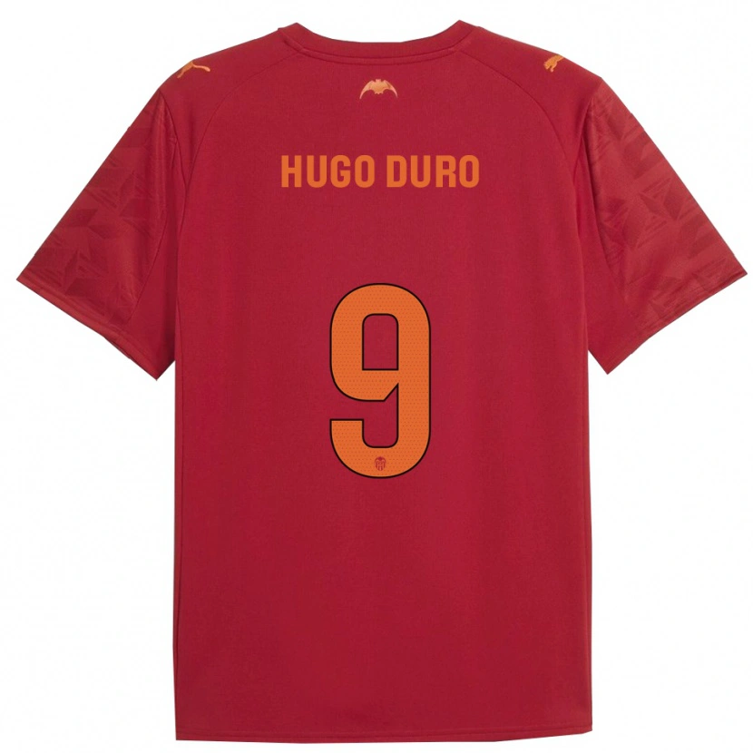 Danxen Niño Camiseta Hugo Duro #9 Rojo Naranja 2ª Equipación 2025/26 La Camisa México