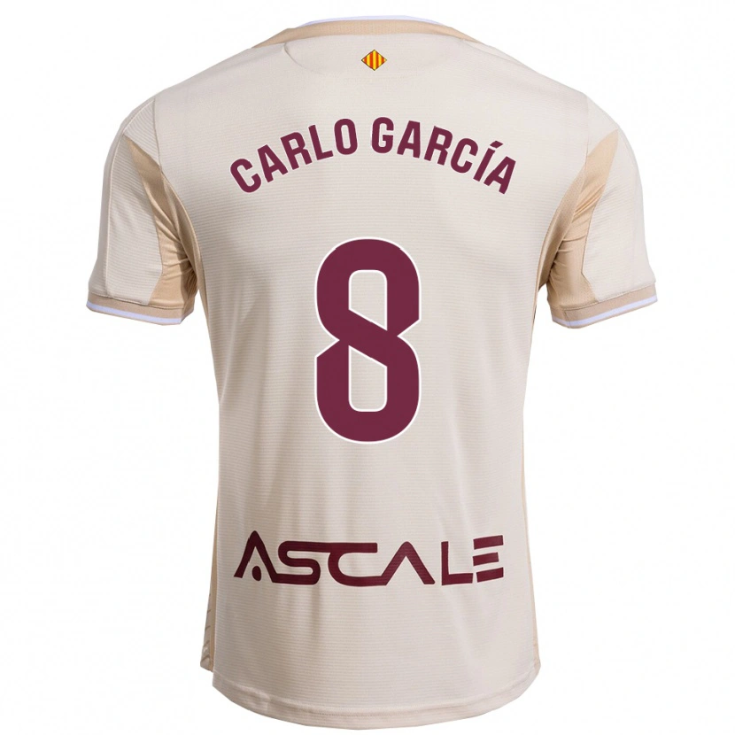 Danxen Niño Camiseta Carlo García #8 Blanquecino Burdeos 2ª Equipación 2025/26 La Camisa México