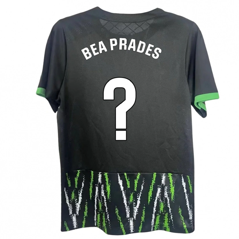 Danxen Niño Camiseta Beatriz Prades Insa #0 Negro Verde 2ª Equipación 2025/26 La Camisa México