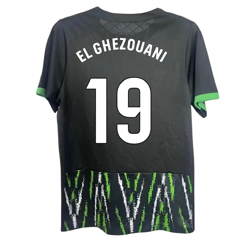 Danxen Niño Camiseta Mourad El Ghezouani #19 Negro Verde 2ª Equipación 2025/26 La Camisa México
