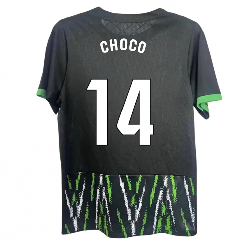 Danxen Niño Camiseta Choco #14 Negro Verde 2ª Equipación 2025/26 La Camisa México
