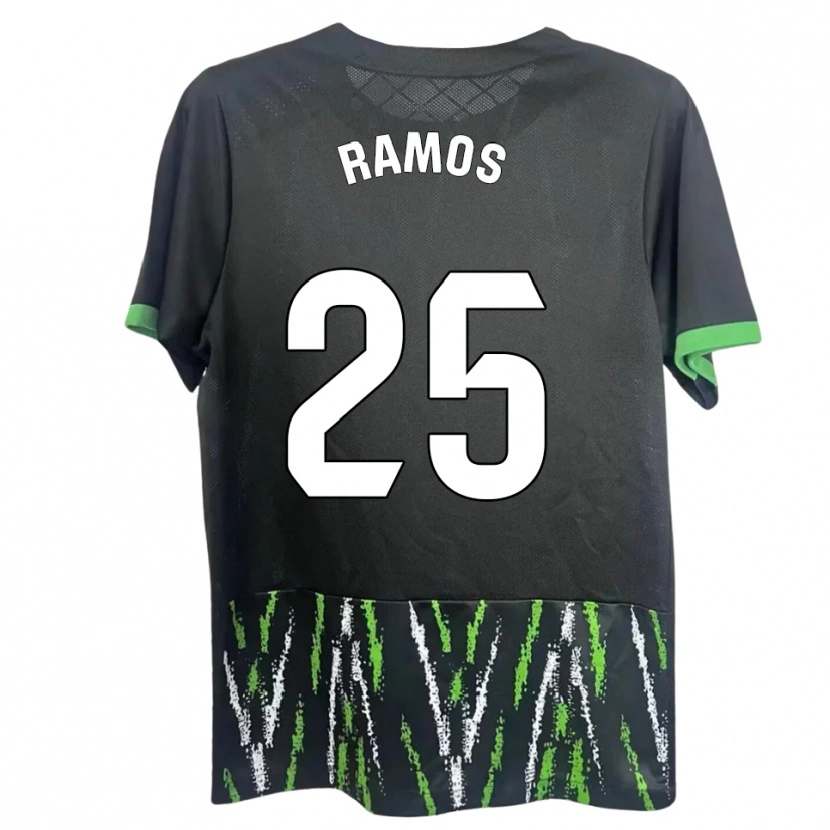 Danxen Niño Camiseta Alejandro Ramos #25 Negro Verde 2ª Equipación 2025/26 La Camisa México