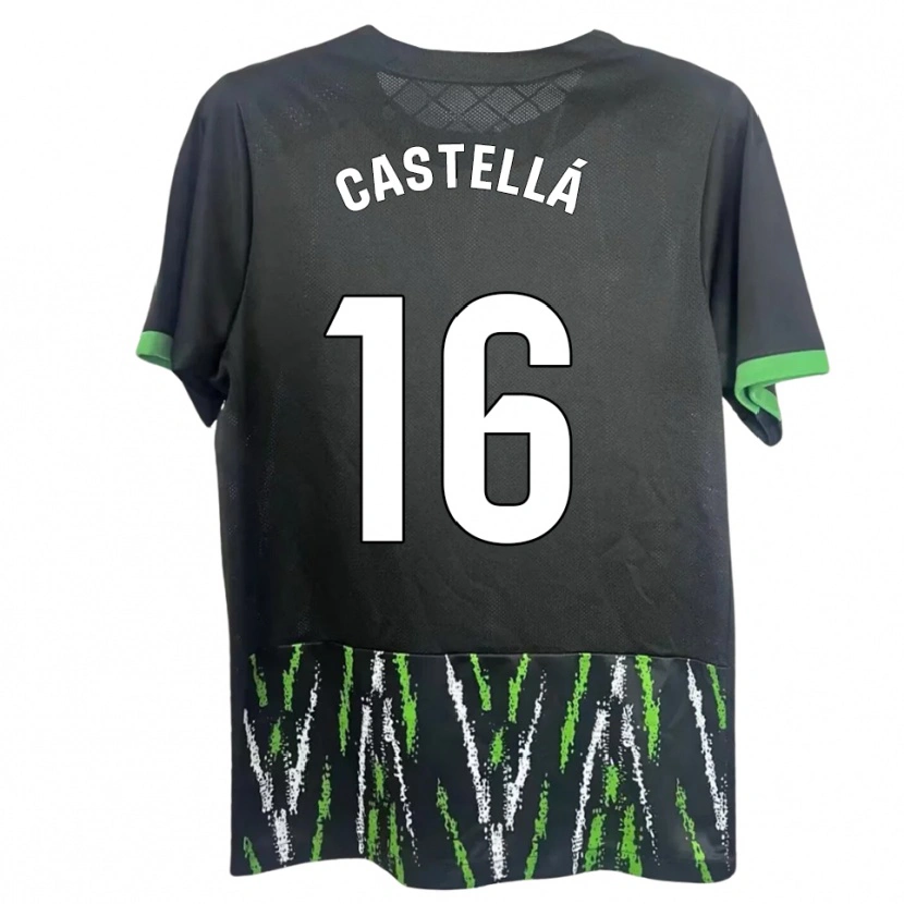 Danxen Niño Camiseta Didac Castellá #16 Negro Verde 2ª Equipación 2025/26 La Camisa México