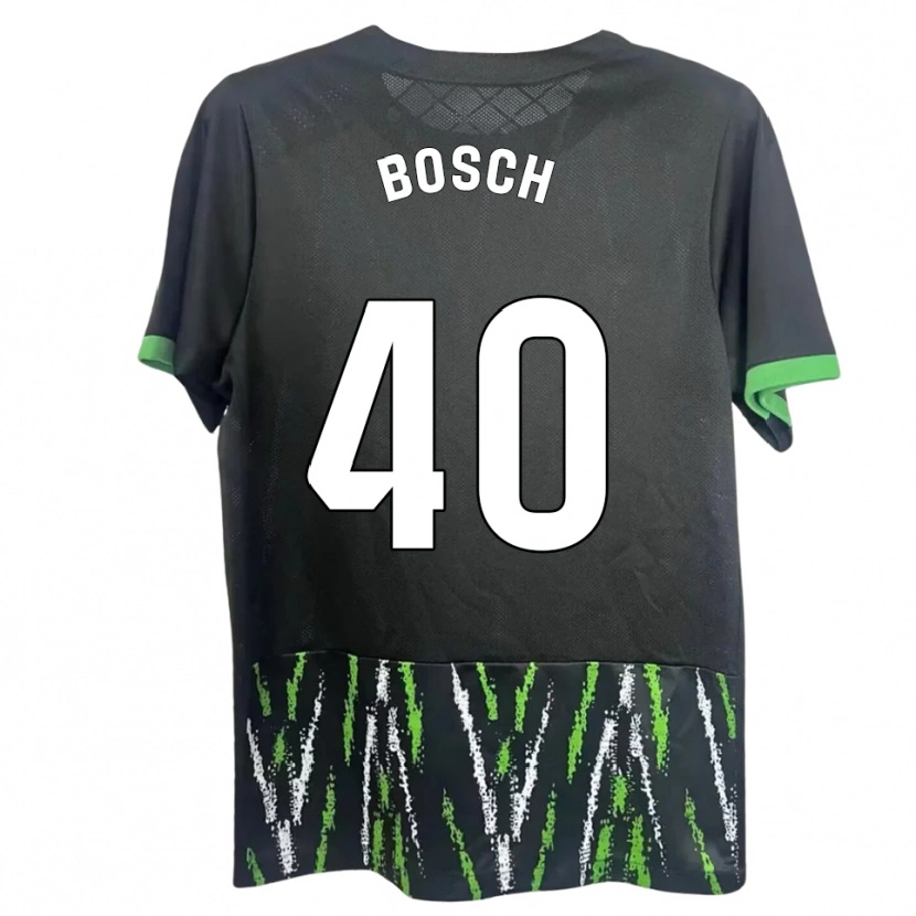 Danxen Niño Camiseta Owen Bosch #40 Negro Verde 2ª Equipación 2025/26 La Camisa México