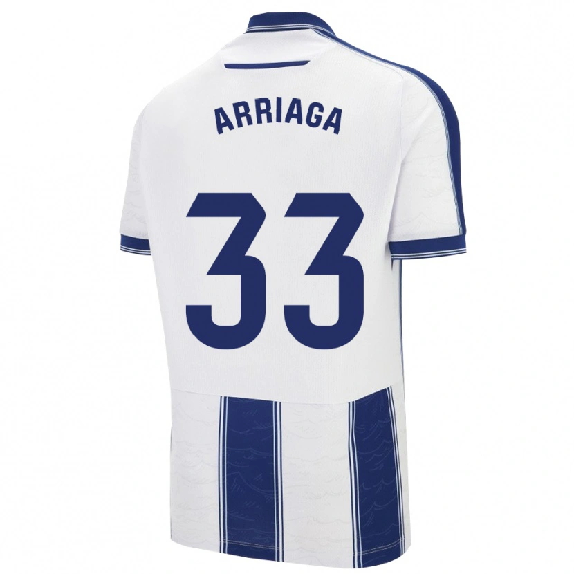 Danxen Niño Camiseta Kervin Arriaga #33 Azul Marino Blanco 2ª Equipación 2025/26 La Camisa México