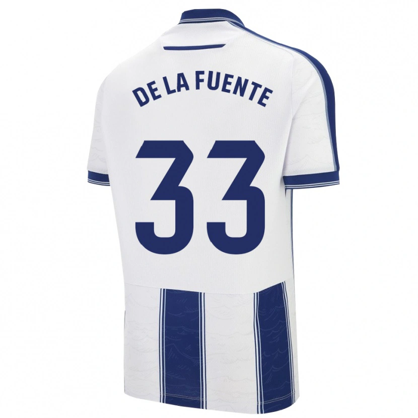 Danxen Niño Camiseta Alba De La Fuente #33 Azul Marino Blanco 2ª Equipación 2025/26 La Camisa México