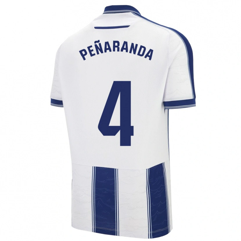 Danxen Niño Camiseta Carlos Peñaranda #4 Azul Marino Blanco 2ª Equipación 2025/26 La Camisa México