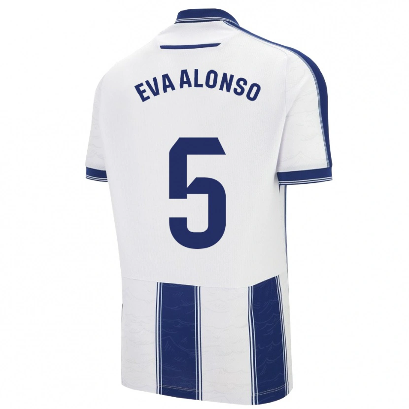 Danxen Niño Camiseta Eva Alonso #5 Azul Marino Blanco 2ª Equipación 2025/26 La Camisa México