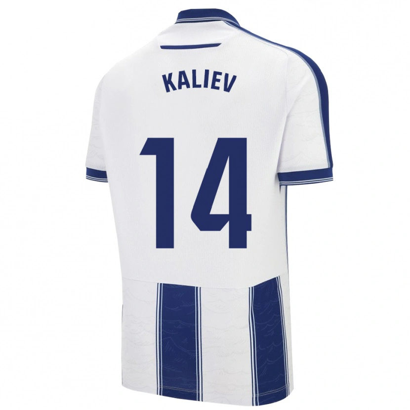 Danxen Niño Camiseta Shyngys Kaliev #14 Azul Marino Blanco 2ª Equipación 2025/26 La Camisa México