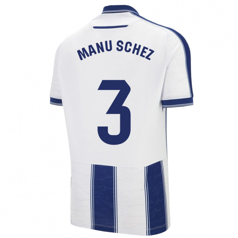 Danxen Niño Camiseta Manu Sánchez #3 Azul Marino Blanco 2ª Equipación 2025/26 La Camisa México