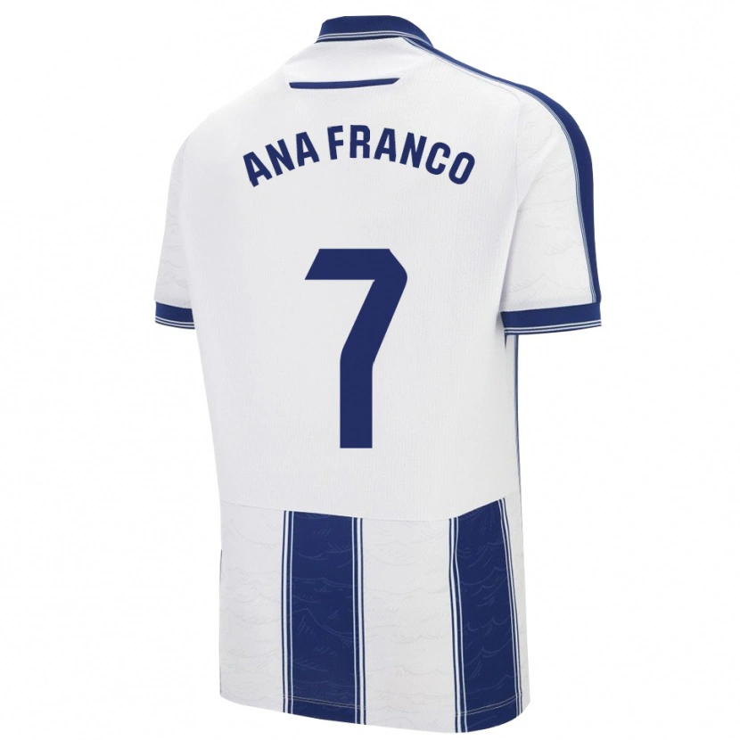 Danxen Niño Camiseta Ana Franco #7 Azul Marino Blanco 2ª Equipación 2025/26 La Camisa México