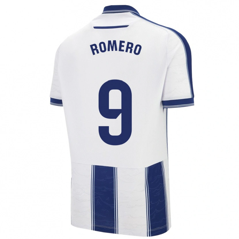 Danxen Niño Camiseta Iván Romero #9 Azul Marino Blanco 2ª Equipación 2025/26 La Camisa México