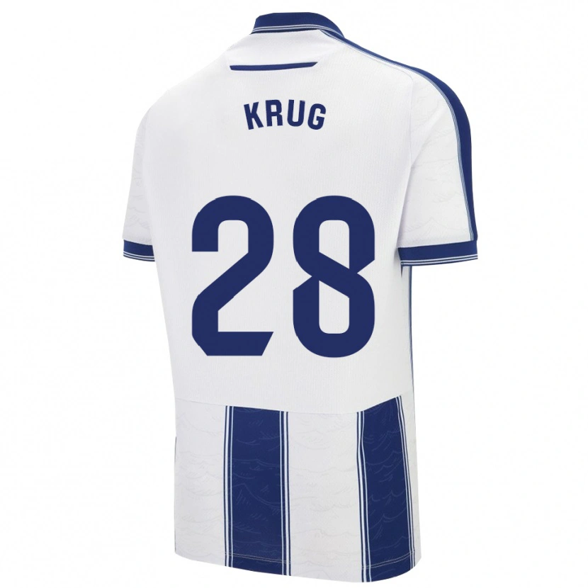 Danxen Niño Camiseta Martín Krug #28 Azul Marino Blanco 2ª Equipación 2025/26 La Camisa México