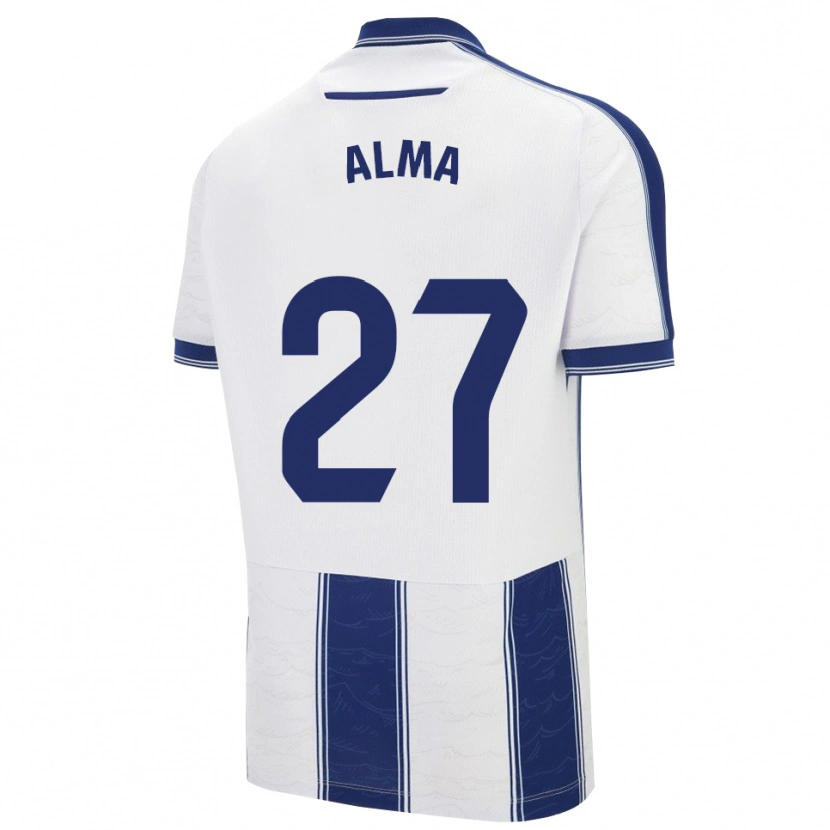 Danxen Niño Camiseta Alma Velasco #27 Azul Marino Blanco 2ª Equipación 2025/26 La Camisa México