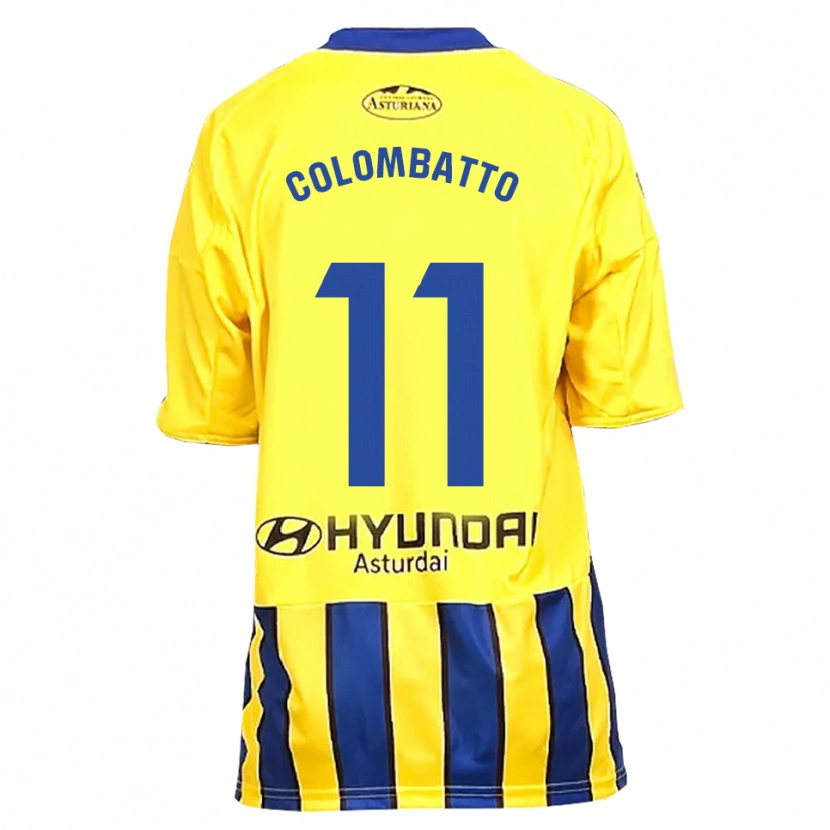 Danxen Niño Camiseta Santiago Colombatto #11 Amarillo Azul 2ª Equipación 2025/26 La Camisa México