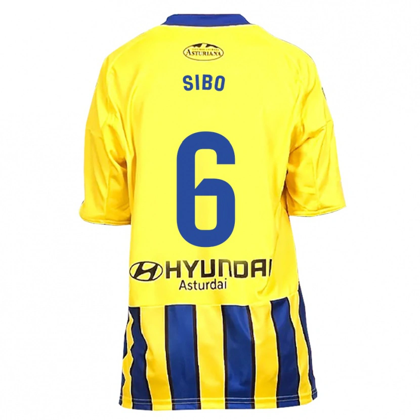 Danxen Niño Camiseta Kwasi Sibo #6 Amarillo Azul 2ª Equipación 2025/26 La Camisa México