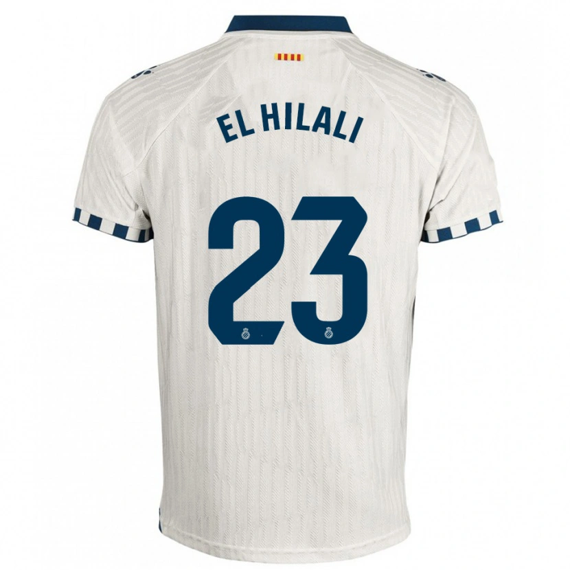Danxen Niño Camiseta Omar El Hilali #23 Blanco Azul 2ª Equipación 2025/26 La Camisa México