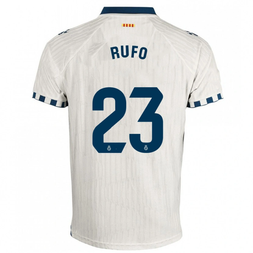 Danxen Niño Camiseta Xavi Rufo #23 Blanco Azul 2ª Equipación 2025/26 La Camisa México