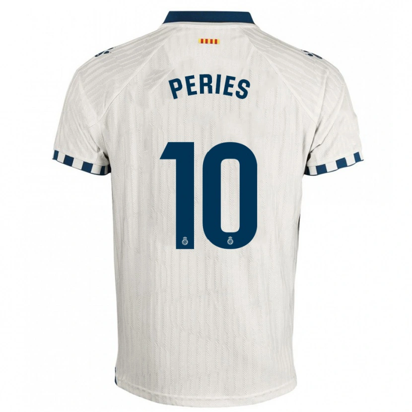 Danxen Niño Camiseta Jan Peries #10 Blanco Azul 2ª Equipación 2025/26 La Camisa México