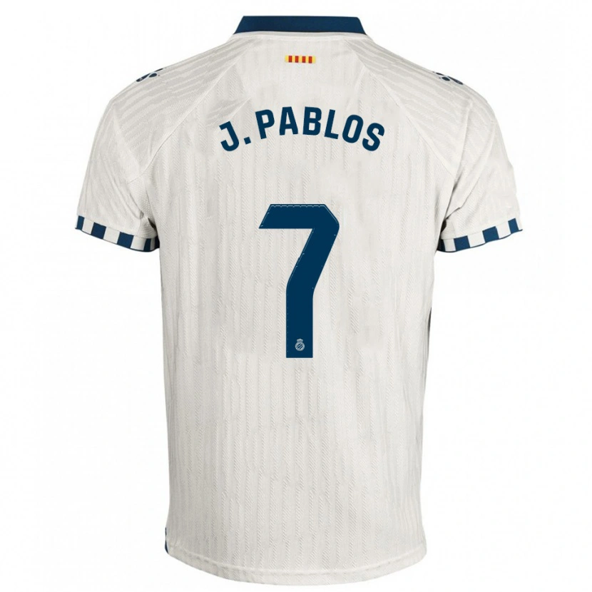 Danxen Niño Camiseta Judith Pablos Garrido #7 Blanco Azul 2ª Equipación 2025/26 La Camisa México