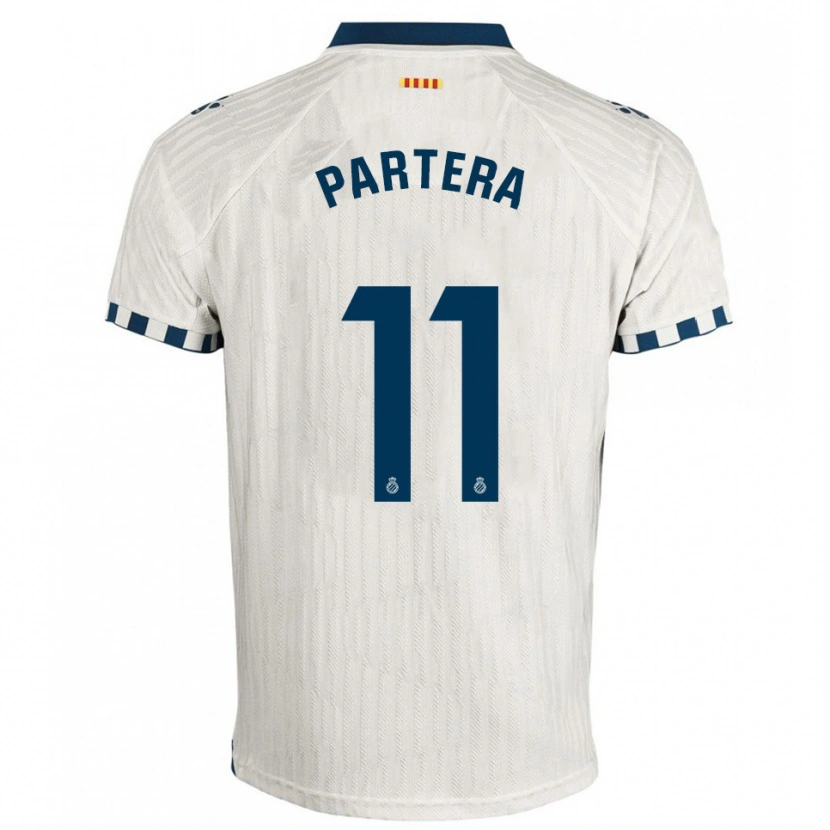 Danxen Niño Camiseta Álex Partera #11 Blanco Azul 2ª Equipación 2025/26 La Camisa México