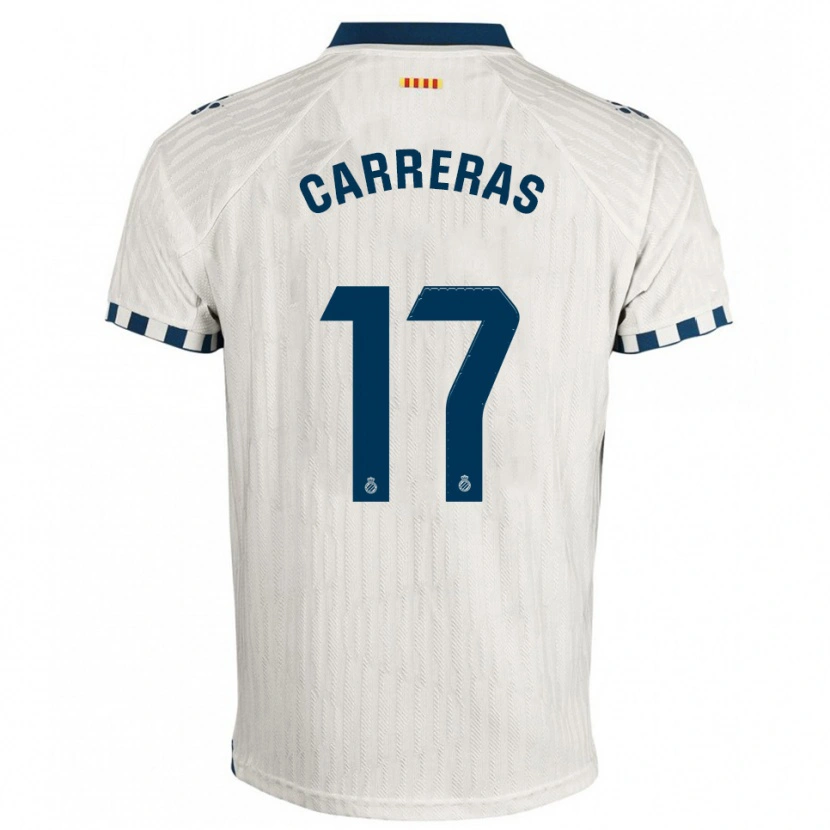 Danxen Niño Camiseta Jofre Carreras #17 Blanco Azul 2ª Equipación 2025/26 La Camisa México