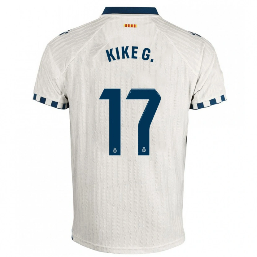 Danxen Niño Camiseta Kike García #17 Blanco Azul 2ª Equipación 2025/26 La Camisa México