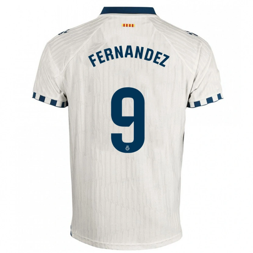 Danxen Niño Camiseta Roberto Fernández #9 Blanco Azul 2ª Equipación 2025/26 La Camisa México