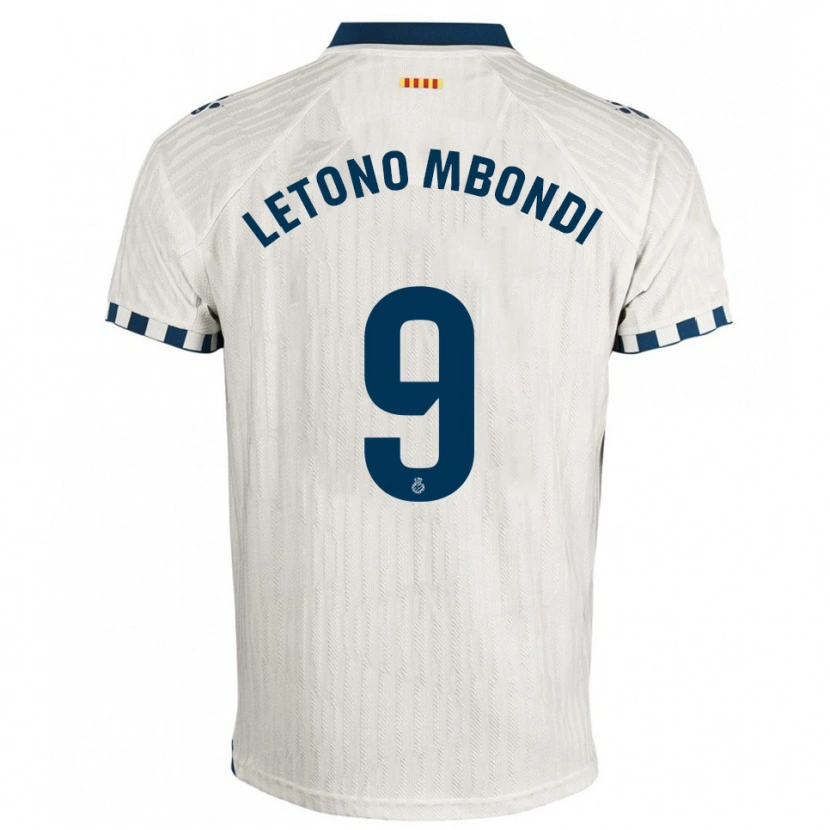 Danxen Niño Camiseta Christ-Emmanuel Letono Mbondi #9 Blanco Azul 2ª Equipación 2025/26 La Camisa México