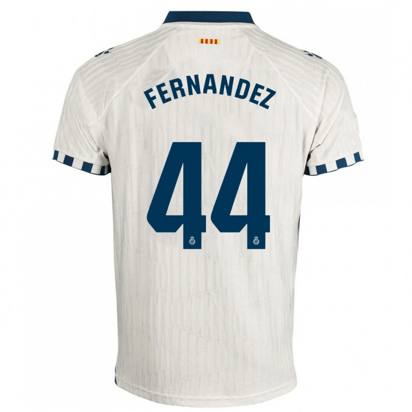 Danxen Niño Camiseta Marcos Fernández #44 Blanco Azul 2ª Equipación 2025/26 La Camisa México