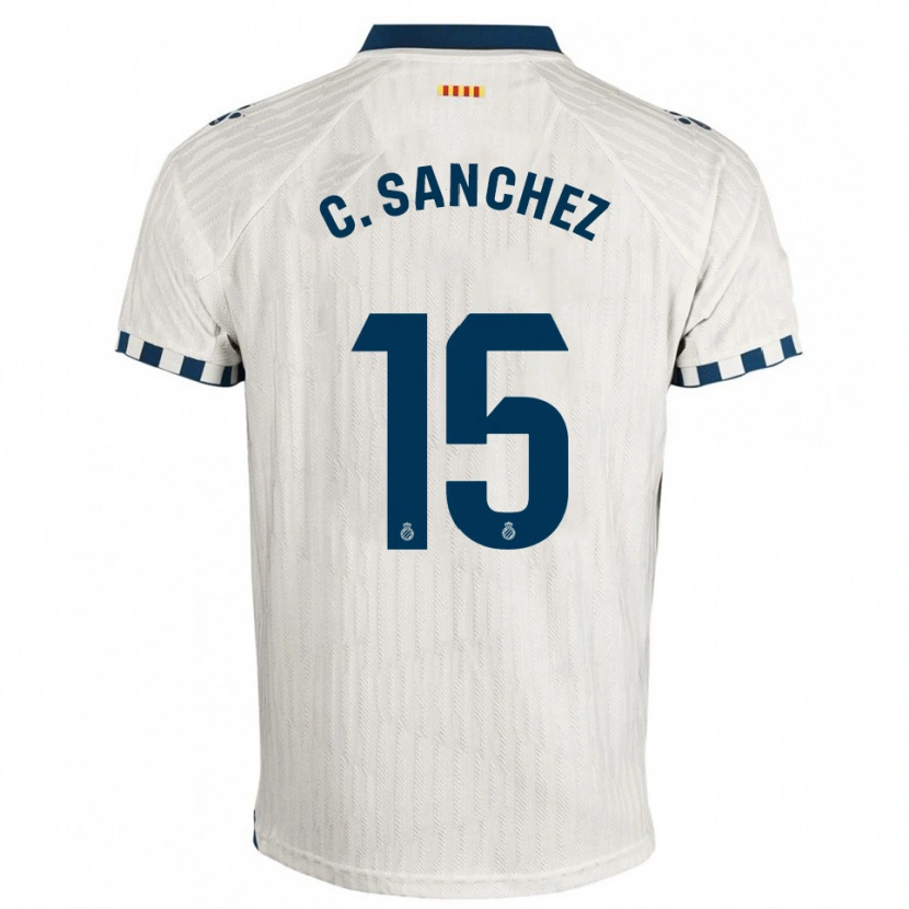 Danxen Niño Camiseta Carlos Sánchez #15 Blanco Azul 2ª Equipación 2025/26 La Camisa México