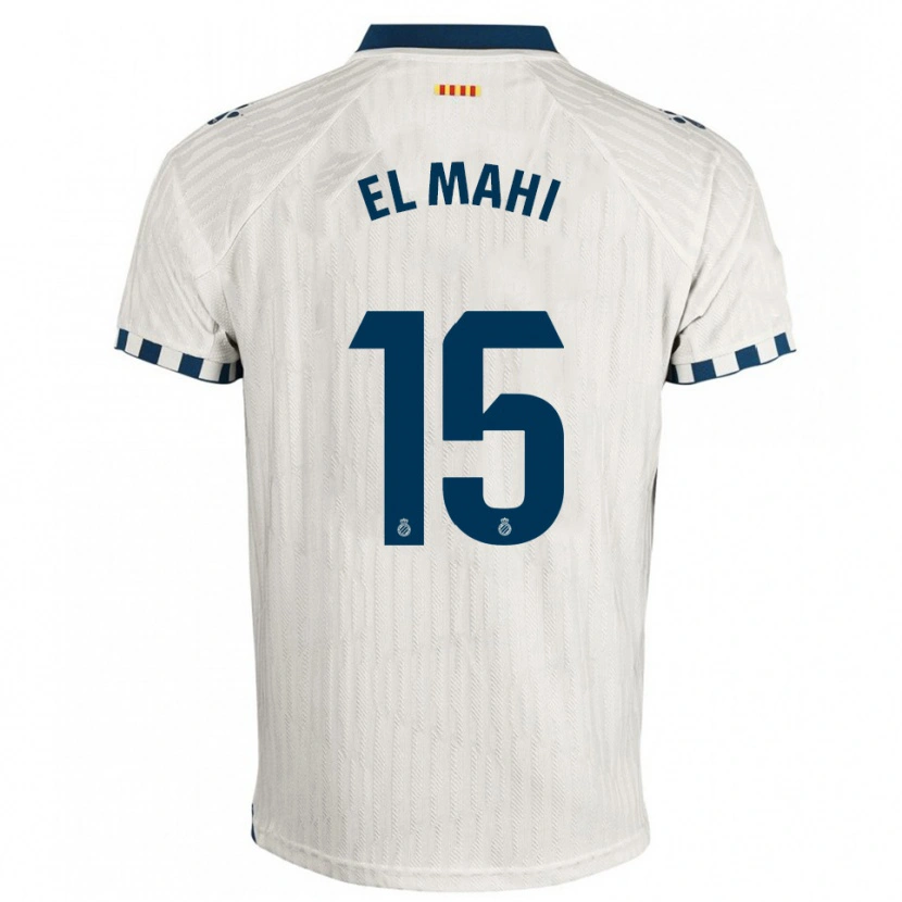 Danxen Niño Camiseta Mohamed El Mahi #15 Blanco Azul 2ª Equipación 2025/26 La Camisa México
