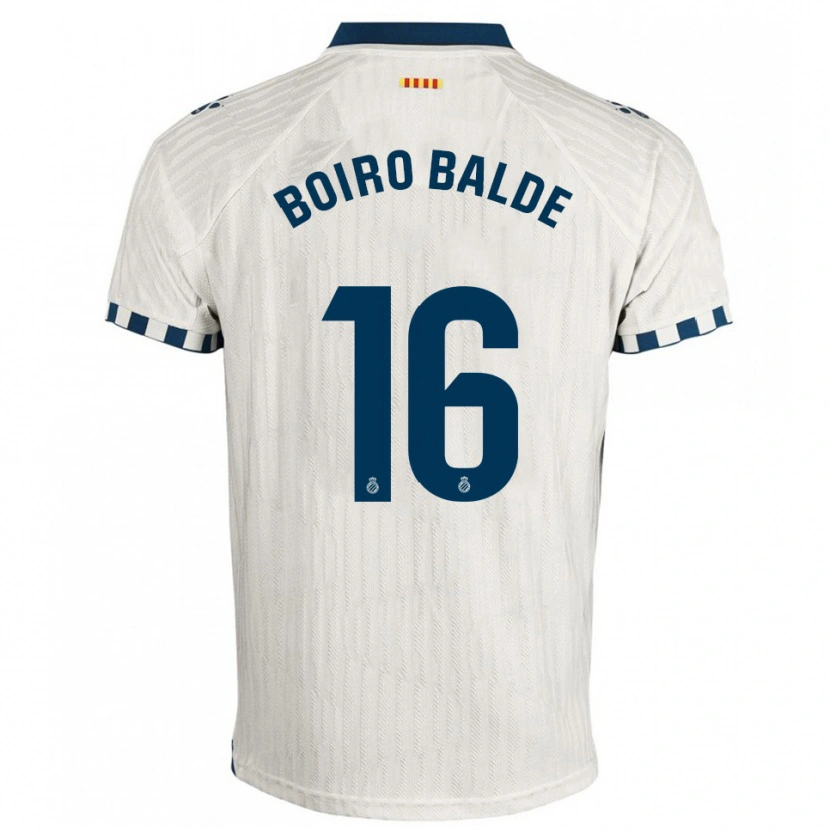 Danxen Niño Camiseta Issa Boiro Balde #16 Blanco Azul 2ª Equipación 2025/26 La Camisa México