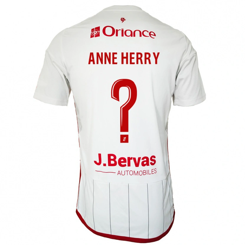 Danxen Niño Camiseta Lou Anne Herry #0 Blanco Rojo 2ª Equipación 2025/26 La Camisa México
