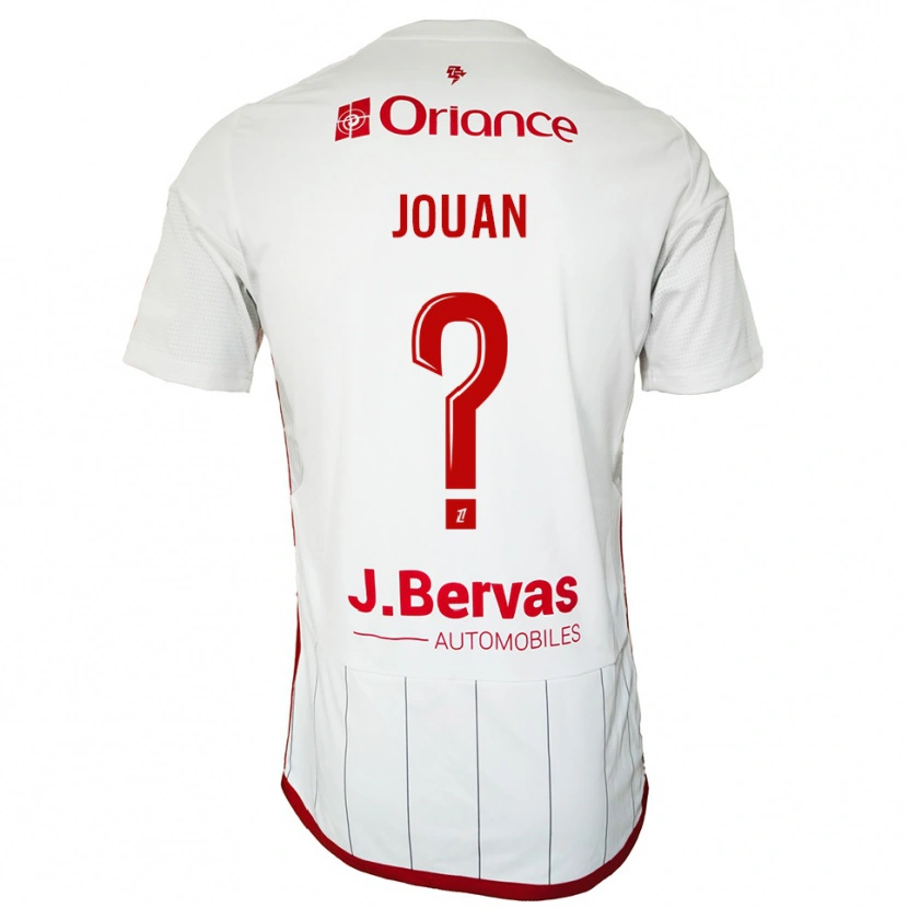 Danxen Niño Camiseta Léonie Jouan #0 Blanco Rojo 2ª Equipación 2025/26 La Camisa México
