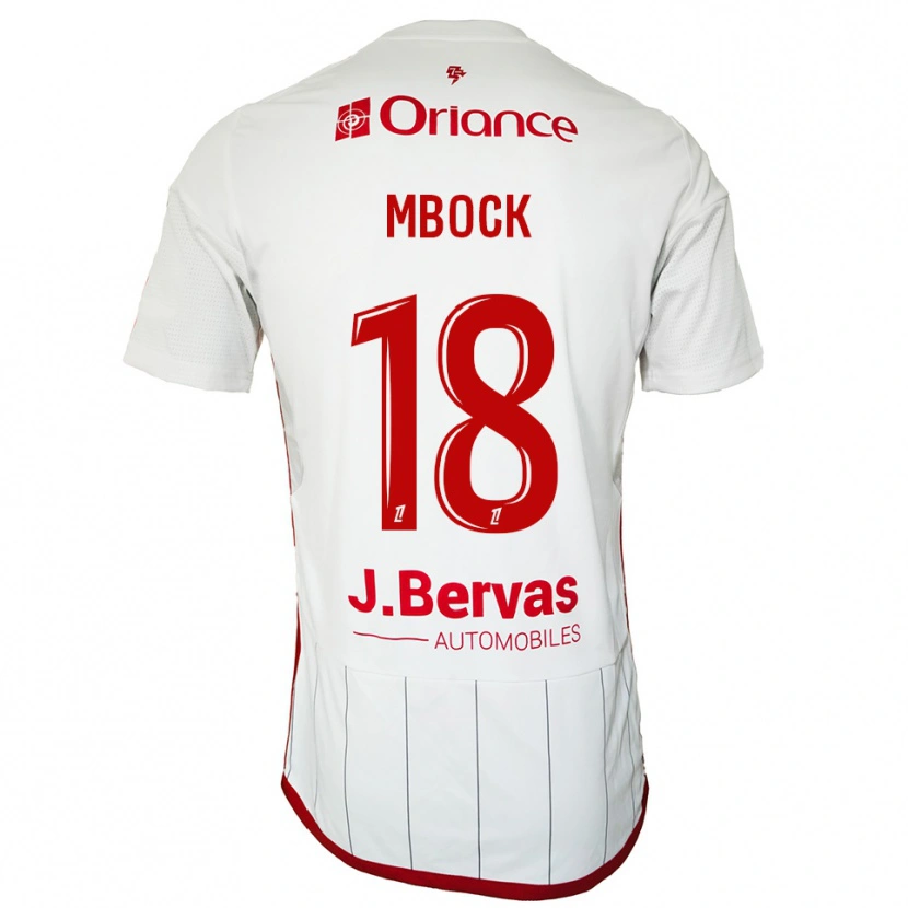 Danxen Niño Camiseta Hianga'a Mbock #18 Blanco Rojo 2ª Equipación 2025/26 La Camisa México