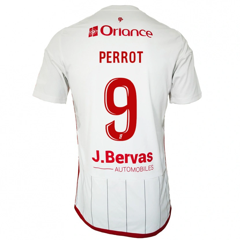 Danxen Niño Camiseta Maël Perrot #9 Blanco Rojo 2ª Equipación 2025/26 La Camisa México