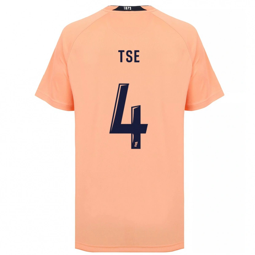 Danxen Niño Camiseta Élisabeth Tsé #4 Naranja Azul Marino 2ª Equipación 2025/26 La Camisa México