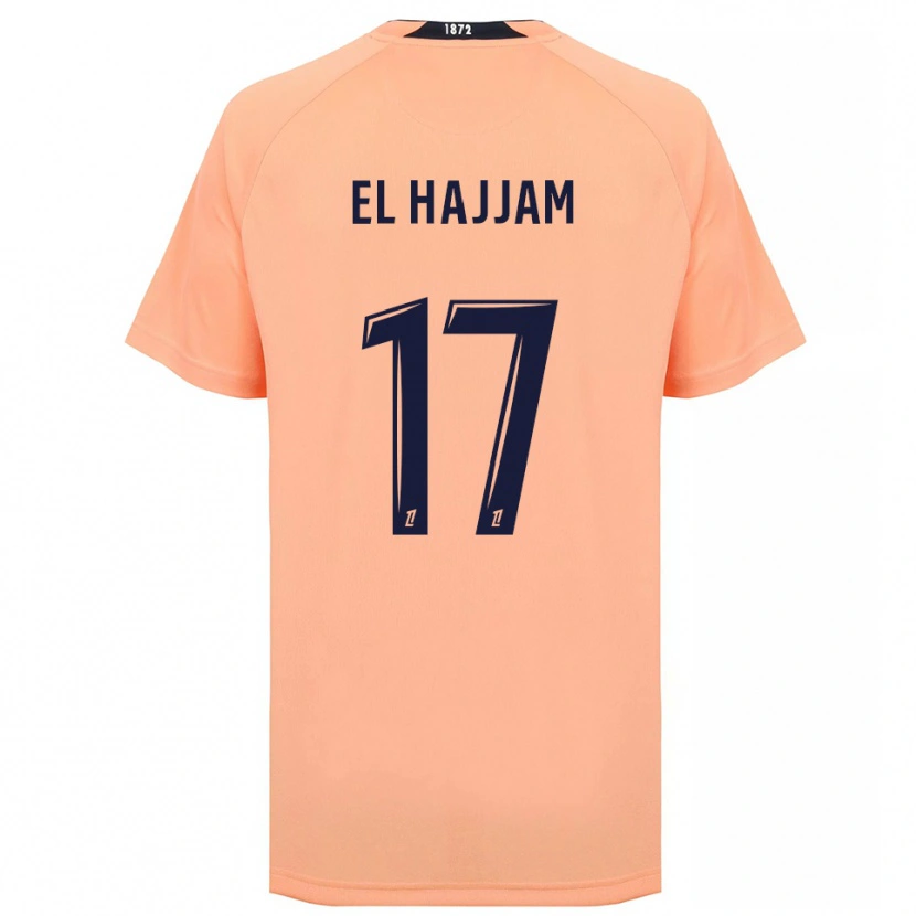 Danxen Niño Camiseta Oualid El Hajjam #17 Naranja Azul Marino 2ª Equipación 2025/26 La Camisa México