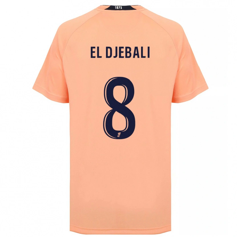 Danxen Niño Camiseta Rayan El Djebali #8 Naranja Azul Marino 2ª Equipación 2025/26 La Camisa México