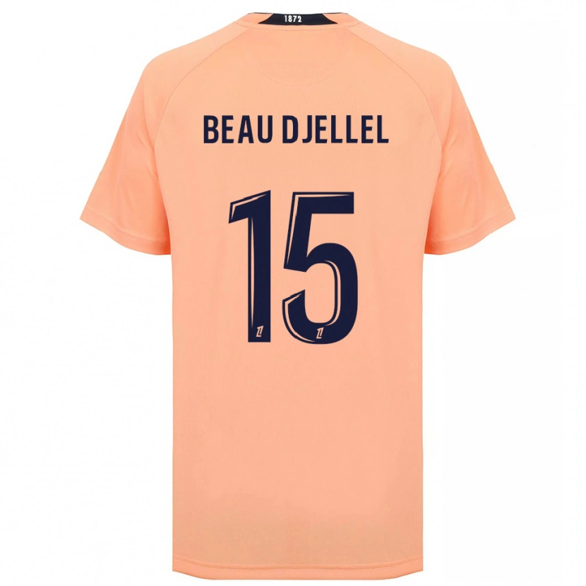 Danxen Niño Camiseta Yanis Beau Djellel #15 Naranja Azul Marino 2ª Equipación 2025/26 La Camisa México
