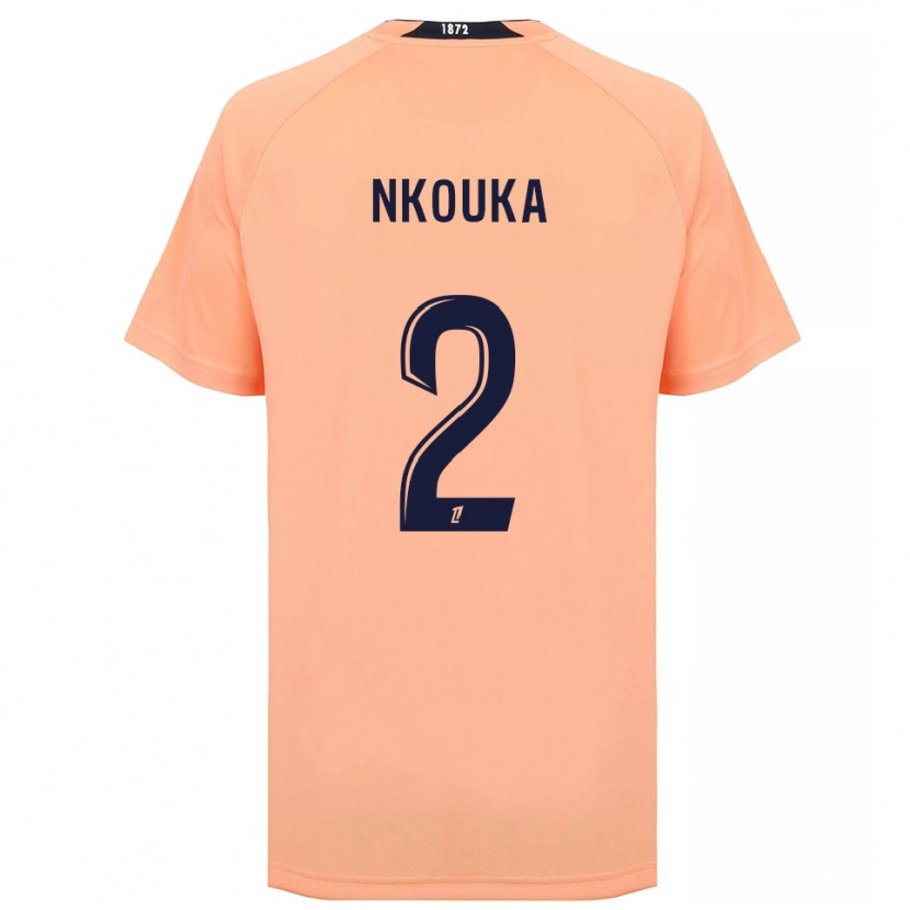 Danxen Niño Camiseta Ethan Nkouka #2 Naranja Azul Marino 2ª Equipación 2025/26 La Camisa México