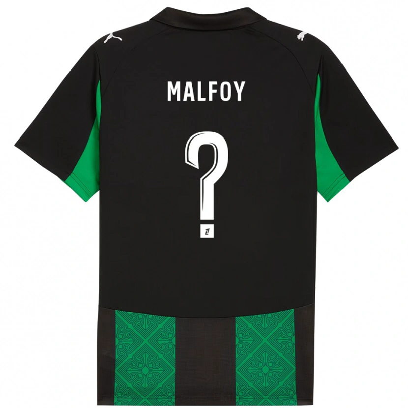 Danxen Niño Camiseta Lucas Malfoy #0 Negro Verde 2ª Equipación 2025/26 La Camisa México
