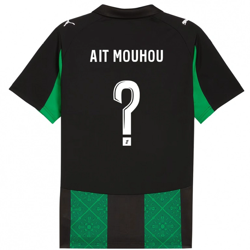 Danxen Niño Camiseta Nassim Ait Mouhou #0 Negro Verde 2ª Equipación 2025/26 La Camisa México