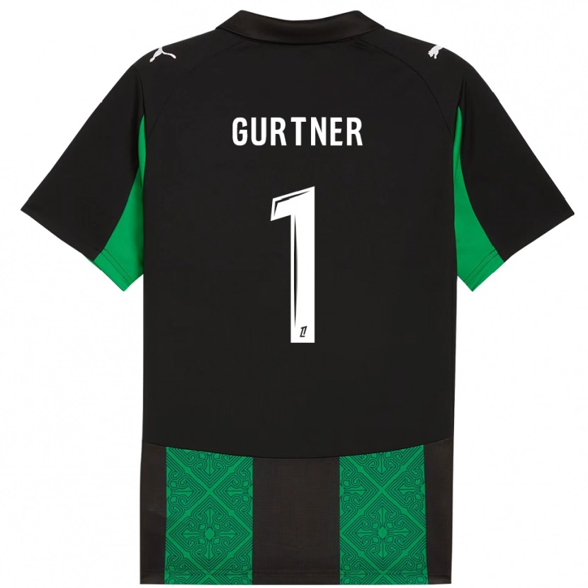 Danxen Niño Camiseta Régis Gurtner #1 Negro Verde 2ª Equipación 2025/26 La Camisa México