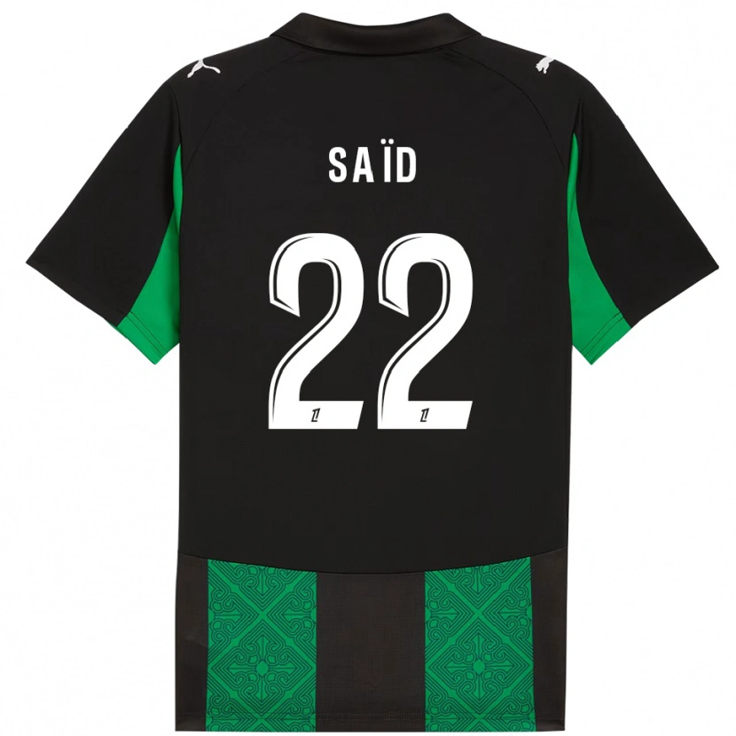 Danxen Niño Camiseta Wesley Saïd #22 Negro Verde 2ª Equipación 2025/26 La Camisa México