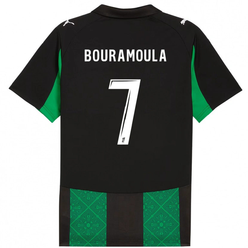 Danxen Niño Camiseta Ilies Bouramoula #7 Negro Verde 2ª Equipación 2025/26 La Camisa México