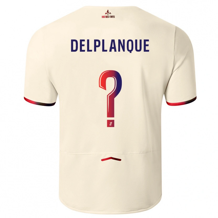 Danxen Niño Camiseta Gaël Delplanque #0 Blanquecino Rojo 2ª Equipación 2025/26 La Camisa México