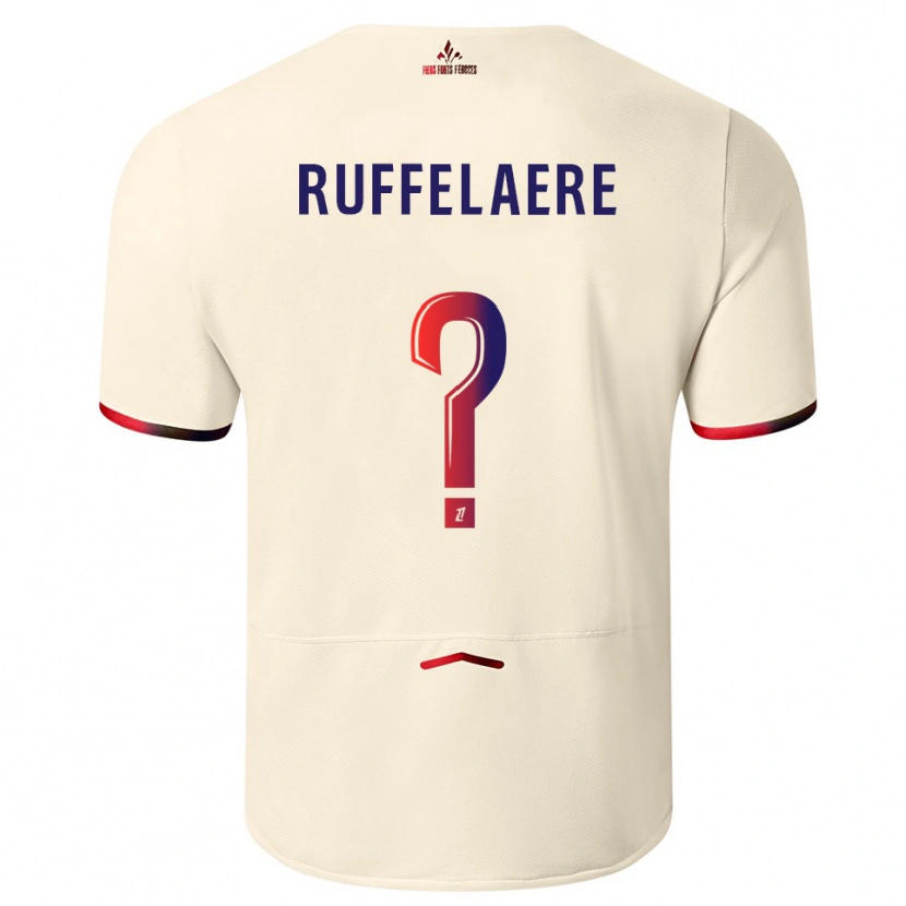 Danxen Niño Camiseta Perrine Ruffelaere #0 Blanquecino Rojo 2ª Equipación 2025/26 La Camisa México
